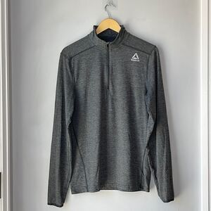 Reebok 1/4 Zip Gray Running Shirt